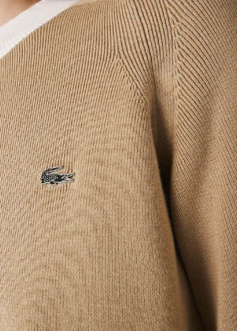 Бежевый демисезонный свитер Lacoste