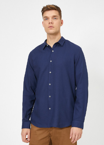 Синяя кэжуал рубашка KOTON