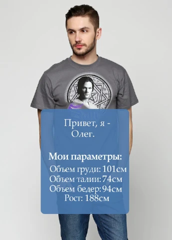 Сіра футболка Anvil