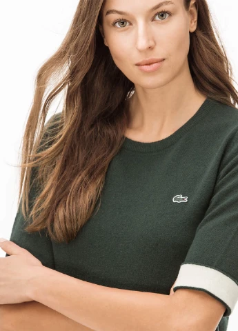 Темно-зеленый демисезонный джемпер джемпер Lacoste