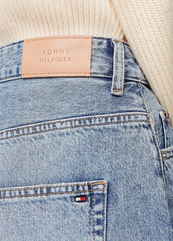 Голубая джинсовая варенка юбка Tommy Hilfiger а-силуэта (трапеция)