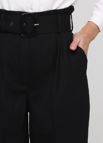 Черные классические демисезонные прямые брюки MiNiMax