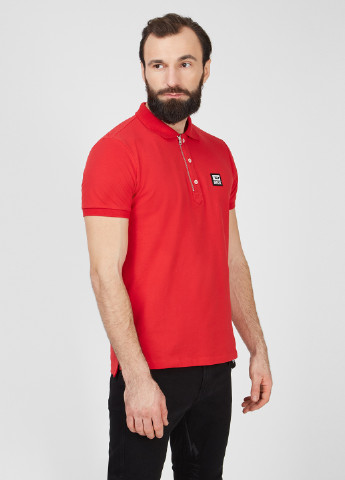 Красная футболка-поло для мужчин Diesel однотонная