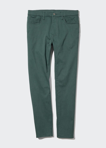 Зеленые демисезонные слим джинсы Uniqlo