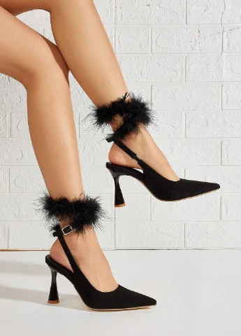 SHEIN Туфлі анкл страп чорний з текстиль, китай — демісезон (332389533)