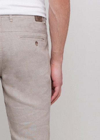 Бежевые кэжуал демисезонные прямые брюки Trend Collection