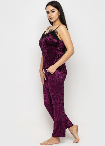 Фиолетовая всесезон пижама (майка, брюки) Ghazel