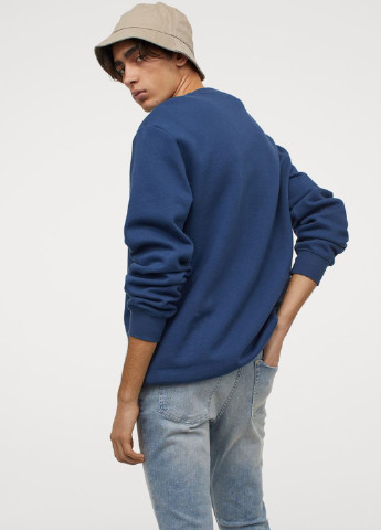 Темно-голубые демисезонные скинни джинсы H&M