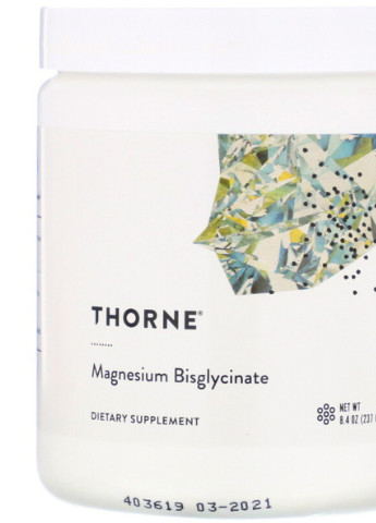 Магній Бісгліцінат,, 8,4 унції (237 гр) Thorne Research (228292176)