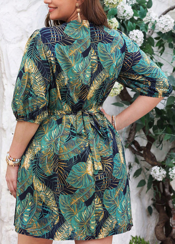 Комбінована кежуал сукня в стилі армпір SHEIN з малюнком