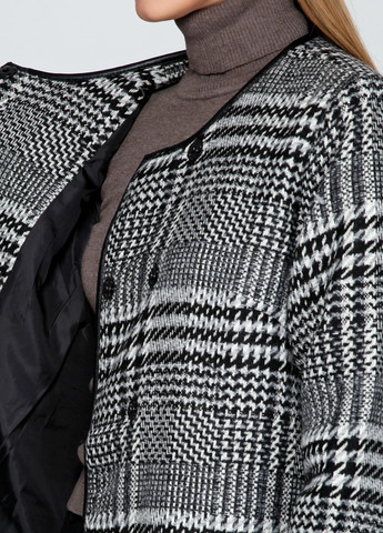 Серое демисезонное Пальто однобортное Junarose