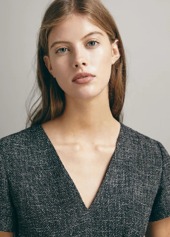 Сіра кежуал сукня а-силует Massimo Dutti меланжева