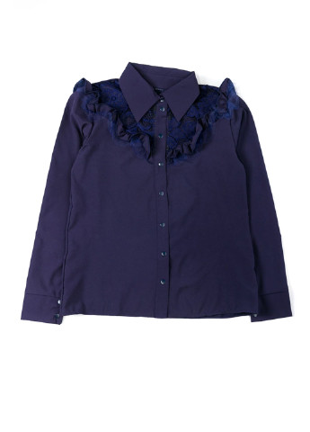Темно-синя демісезонна блуза Time of Style