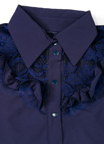 Темно-синяя демисезонная блуза Time of Style