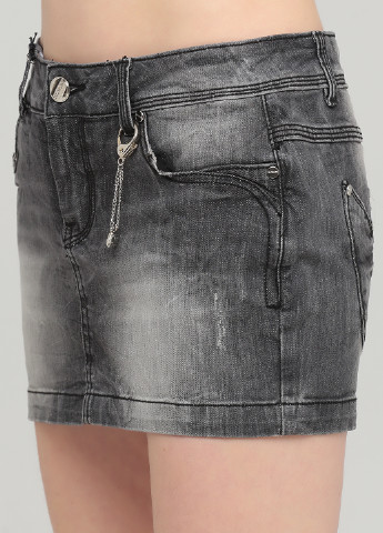 Серая джинсовая однотонная юбка Guarapo