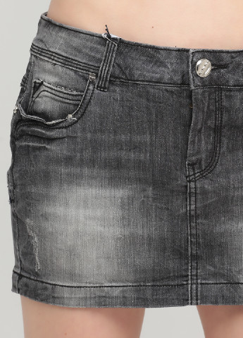 Серая джинсовая однотонная юбка Guarapo