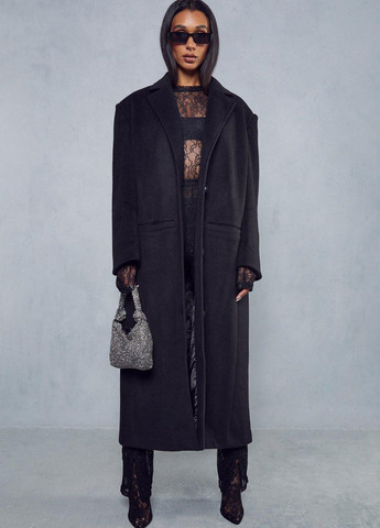 Черное демисезонное Пальто оверсайз MissPap