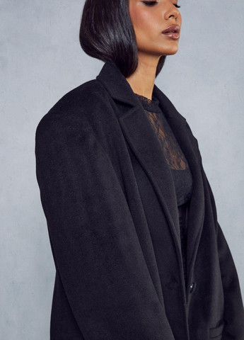 Черное демисезонное Пальто оверсайз MissPap