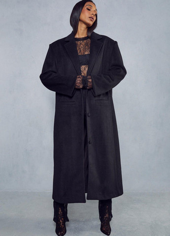 Черное демисезонное Пальто оверсайз MissPap