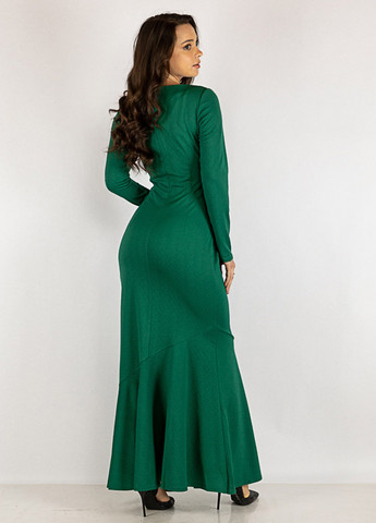 Зеленое вечернее платье футляр Time of Style однотонное