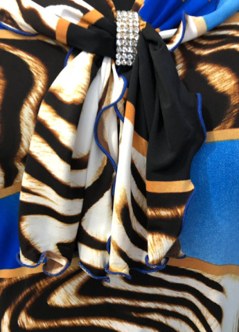 Туника с коротким рукавом принт зебра ЛЕЙЛА синяя Tatiana (223529228)