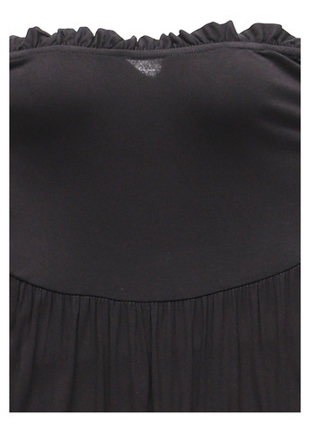 Черное кэжуал платье с открытыми плечами Boohoo однотонное