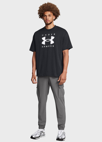 Серые кэжуал демисезонные джоггеры, карго брюки Under Armour