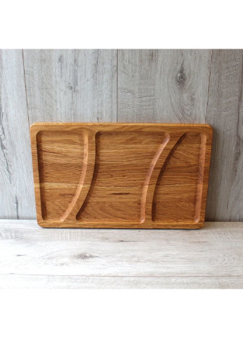 Менажниця прямокутна Дерево Карпат Т-51-Дуб 3 секції 25х35 см No Brand (253782513)