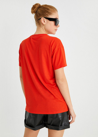 Яскраво-червона літня футболка KOTON