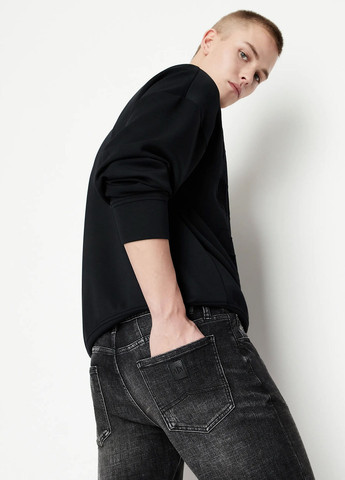 Черные демисезонные регюлар фит джинсы Armani Exchange