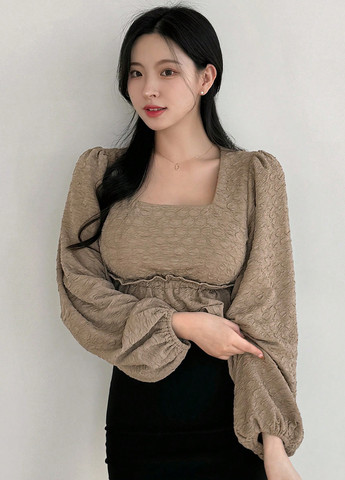 Бежевая блуза SHEIN