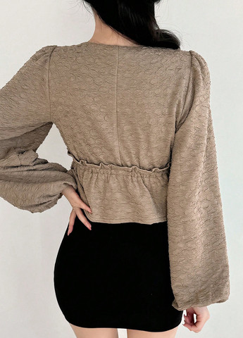 Бежевая блуза SHEIN