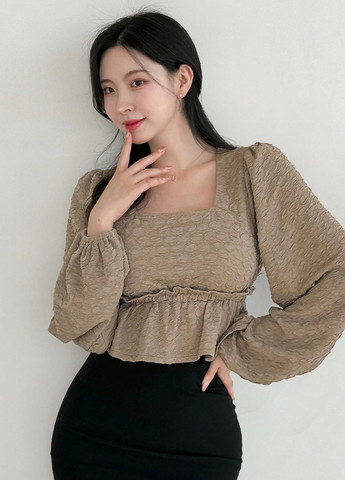 Бежевая блуза SHEIN