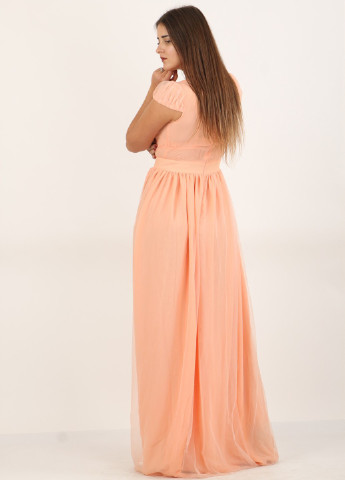 Персикова вечірня плаття, сукня Enna Levoni однотонна