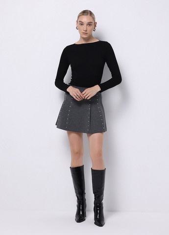 Темно-серая кэжуал однотонная юбка Colin's а-силуэта (трапеция)