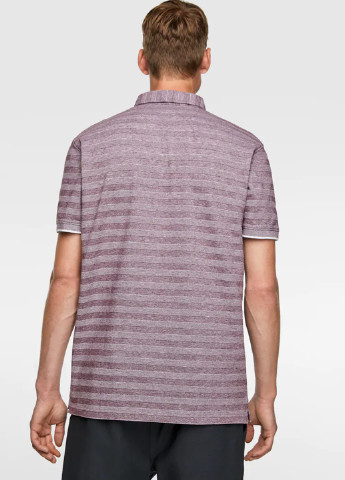 Вишневая футболка-поло для мужчин Zara меланжевая