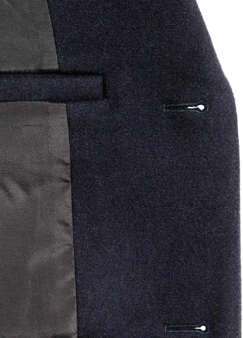Темно-синее демисезонное Пальто однобортное H&M
