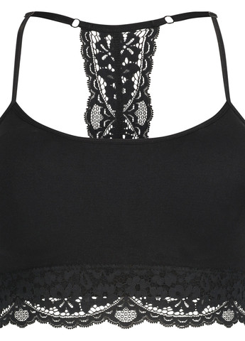 Чёрный топ бюстгальтер Hunkemoller без косточек полиамид