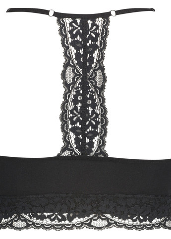 Чёрный топ бюстгальтер Hunkemoller без косточек полиамид