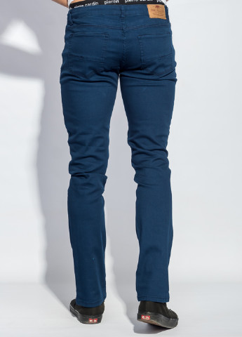 Темно-синие кэжуал демисезонные зауженные брюки T&K ORIGINAL