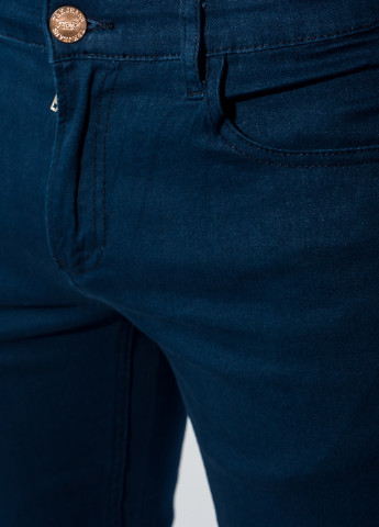 Темно-синие кэжуал демисезонные зауженные брюки T&K ORIGINAL