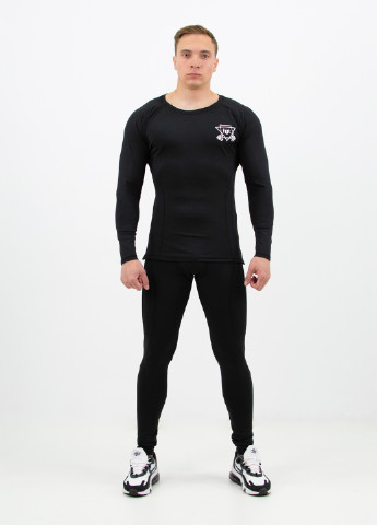 Леггинсы спортивные мужские Wave black FitU (240998422)