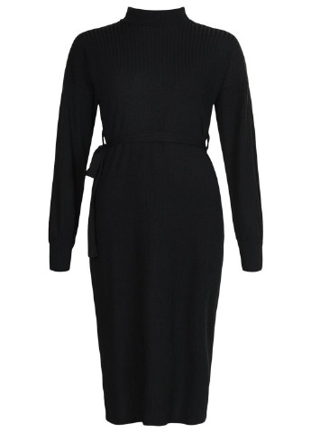 Черное кэжуал платье платье-водолазка Boohoo однотонное