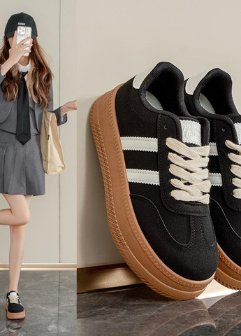 Кроссовки SHEIN чёрно-белые демисезоны (365957436)