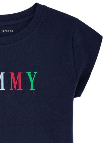 Темно-синяя летняя футболка Tommy Hilfiger