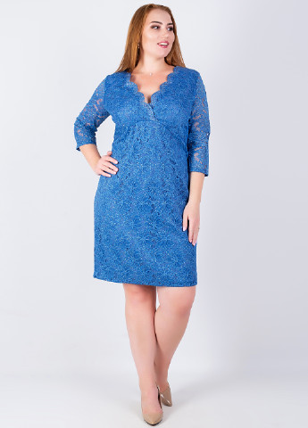 Блакитна коктейльна сукня сукня-футболка Seam фактурна