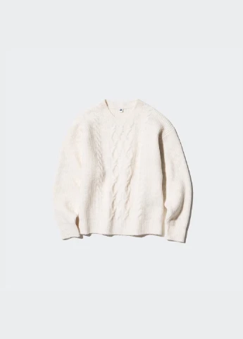 Молочный демисезонный свитер джемпер Uniqlo