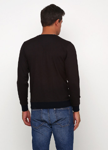 Пуловер MSY - Прямой крой геометрический темно-коричневый кэжуал - (139578110)