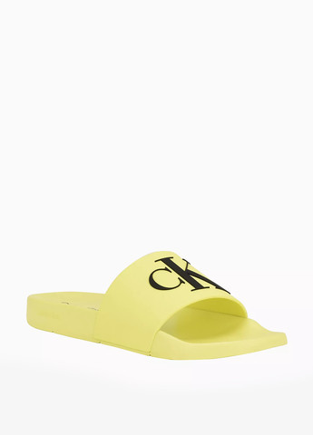 Мужские кэжуал, пляжные желтые шлепанцы Calvin Klein