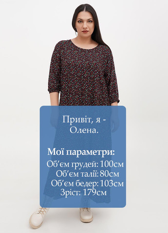 Черное кэжуал платье клеш Xuelixiang с цветочным принтом